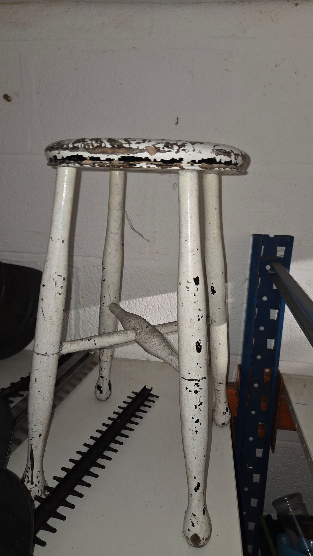 Lot 183 – Vintage Wooden Stool with X-Stretcher
