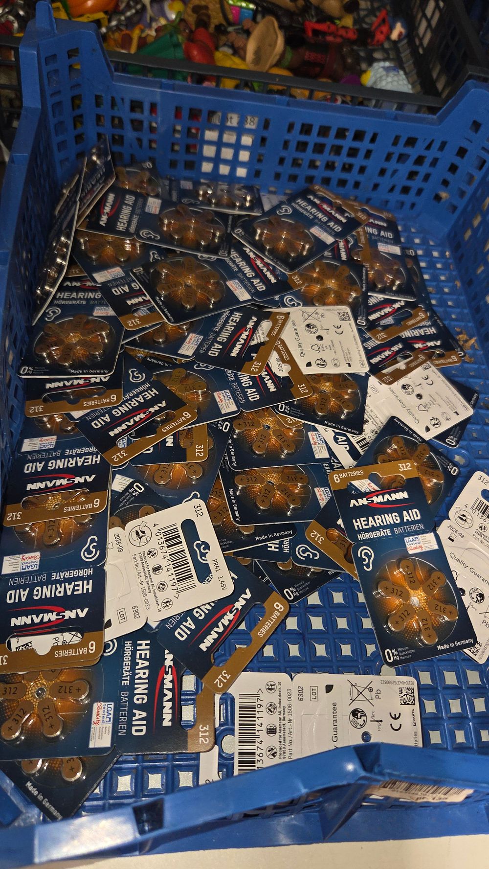 Lot 243 – A Collection of Ansmann Size 312 Hearing Aid Batteries