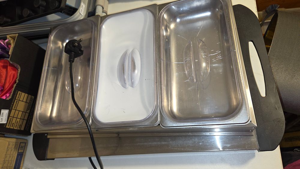 Lot 288 – Three Tray Stainless Steel Buffet Food Warmer