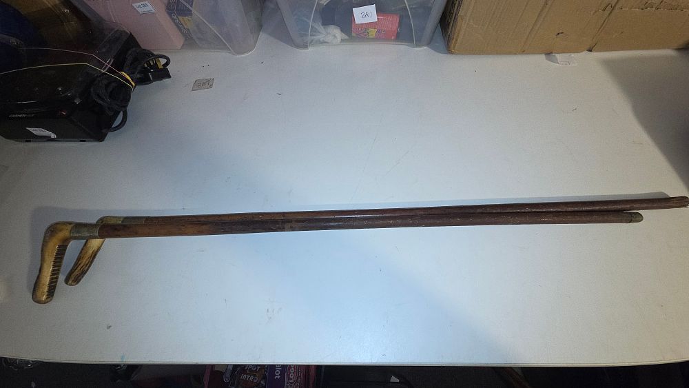 Lot 290 – Two Wooden Walking Sticks