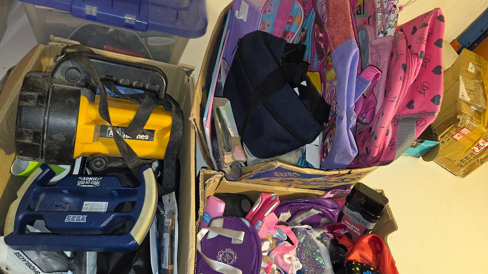 Lot 284 – Three Boxes of Household Items and Toys