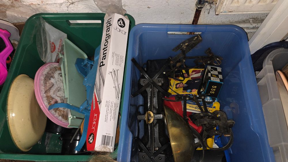 Lot 308 – Two Boxes of Miscellaneous Items Including a Jakar Pantograph