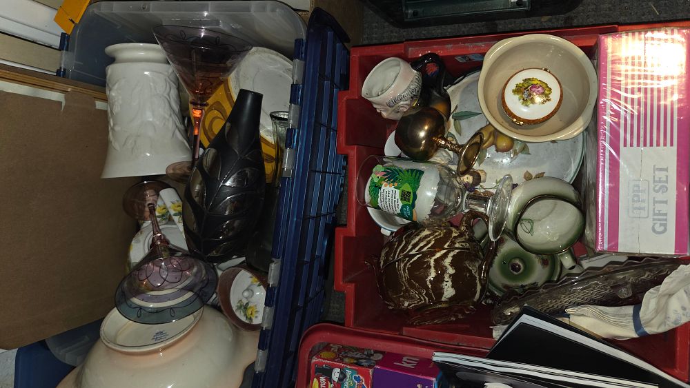 Lot 310 – Two Boxes of Assorted Ceramics Glassware and Decorative Items