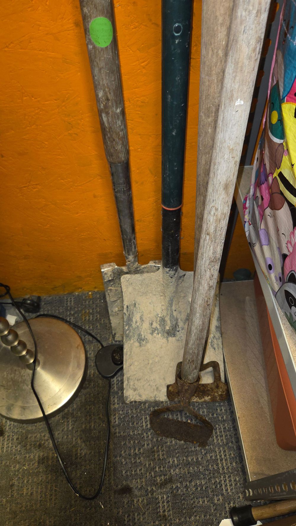 Lot 314 – Three long-handled garden tools including Bentley shovel