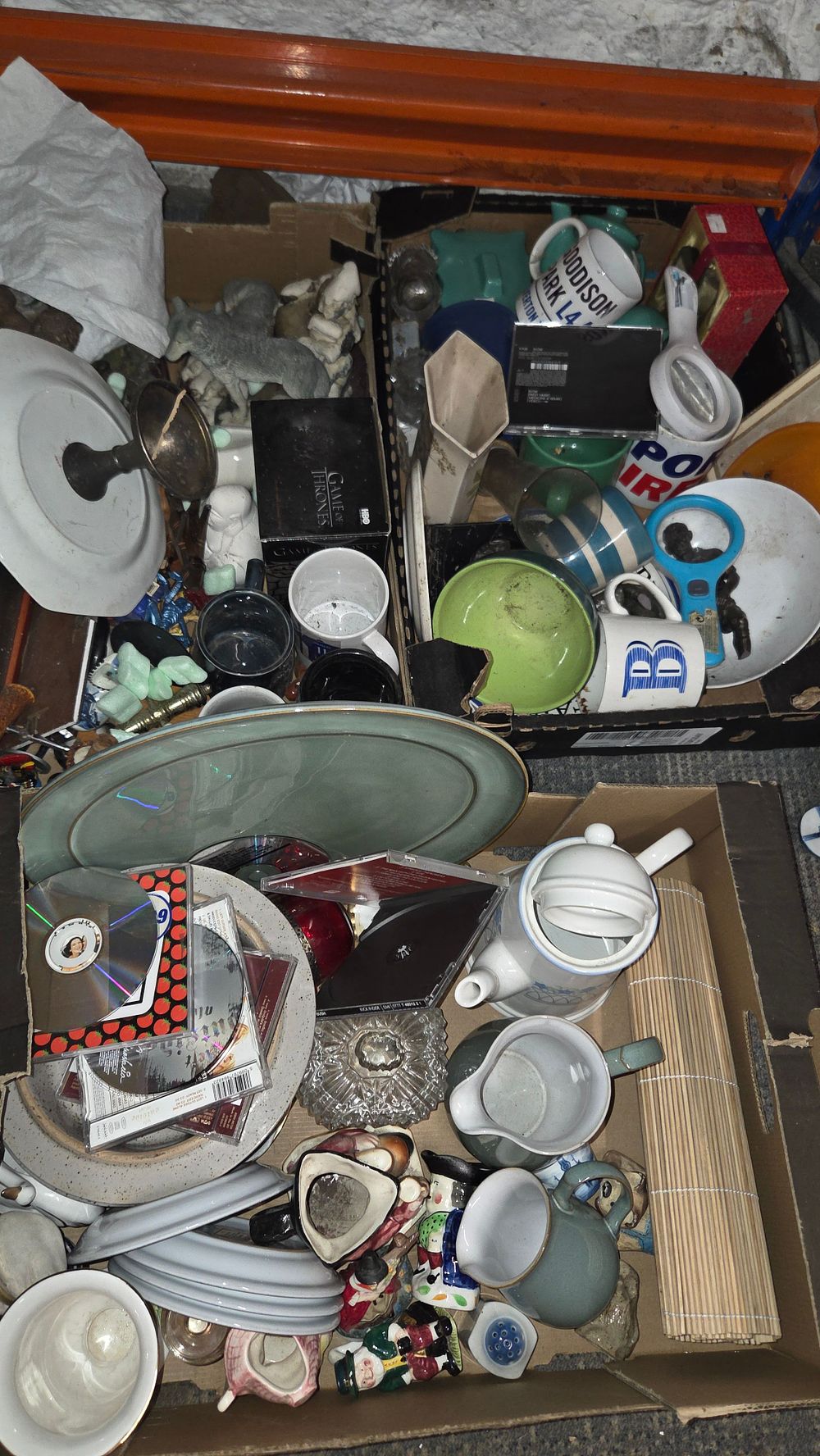 Lot 345 – Three Boxes of Miscellaneous Household Items and Ceramics