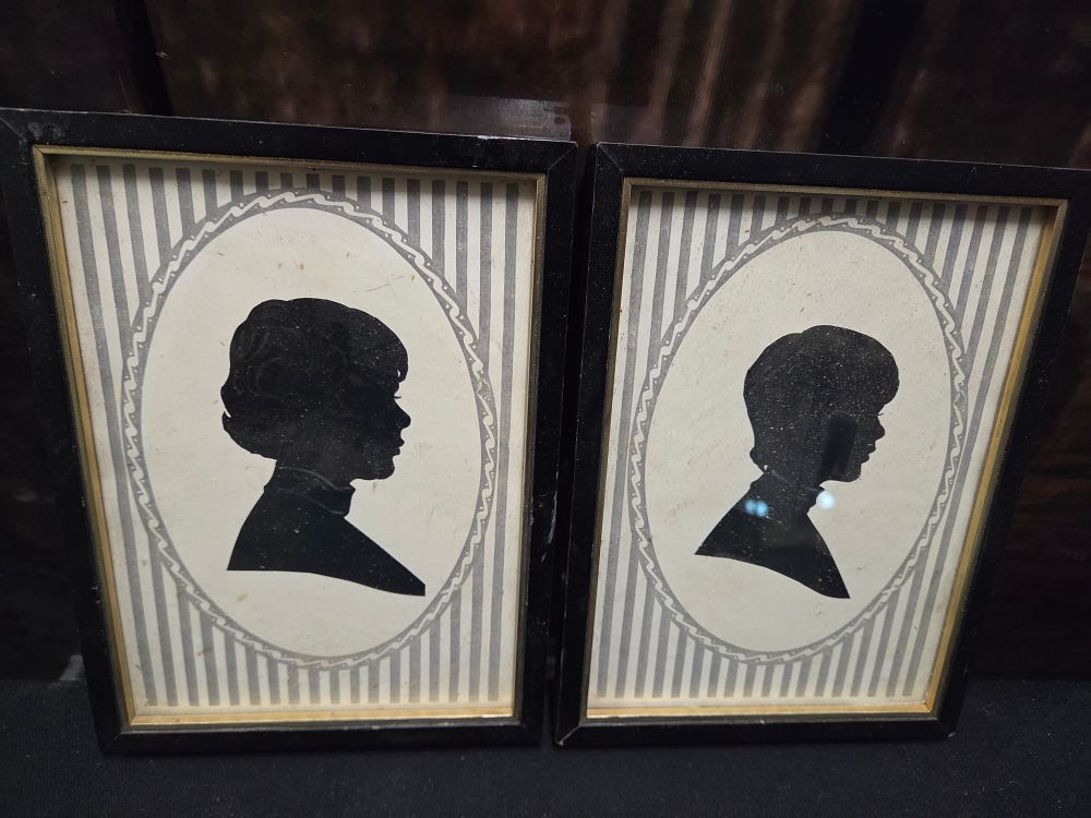 A Collection of Framed Profile Silhouette Portraits