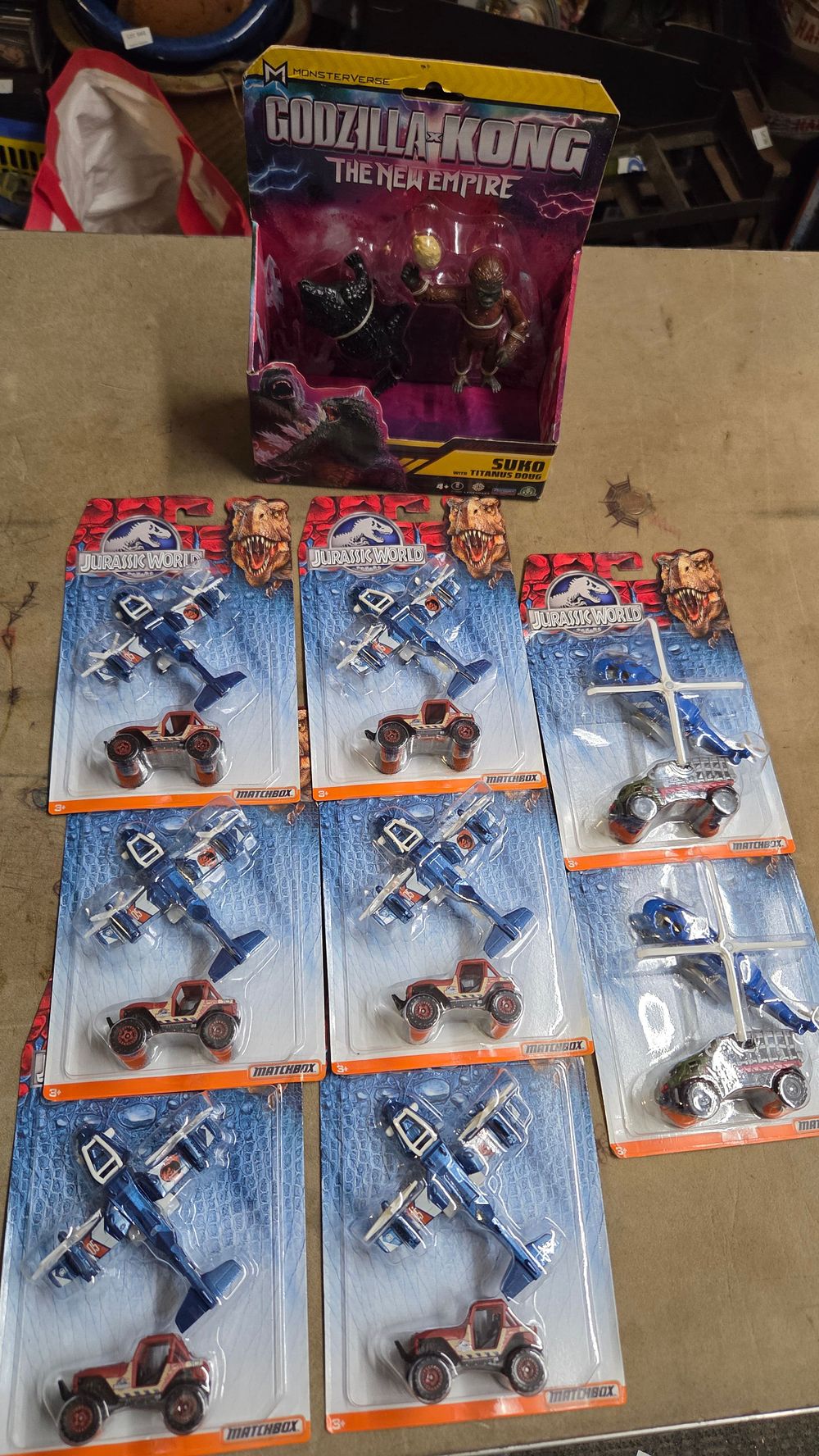 Lot 377 – A Collection of Godzilla x Kong and Jurassic World toys