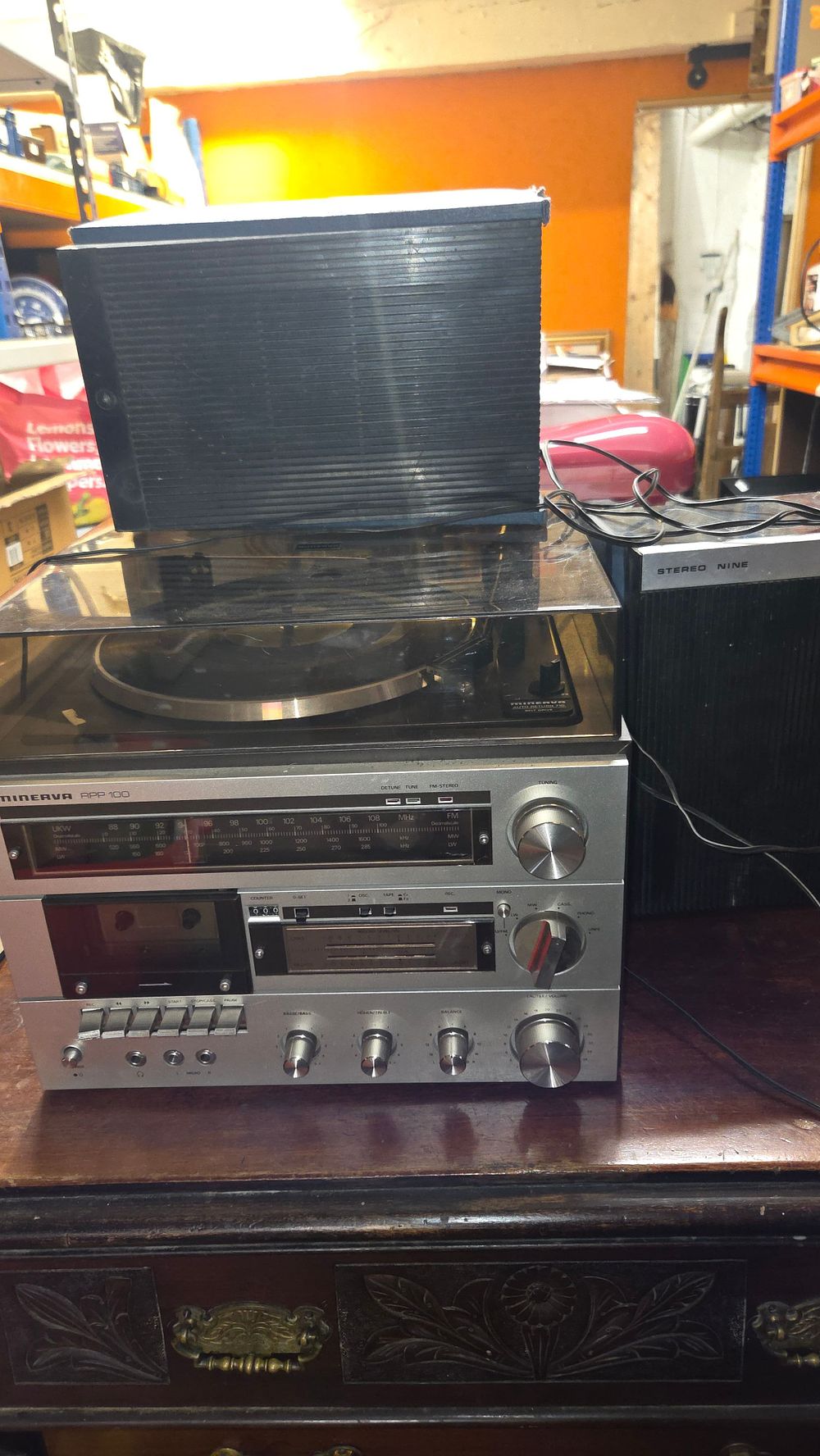 Lot 392 – Minerva RPP 100 stereo system with a pair of speakers