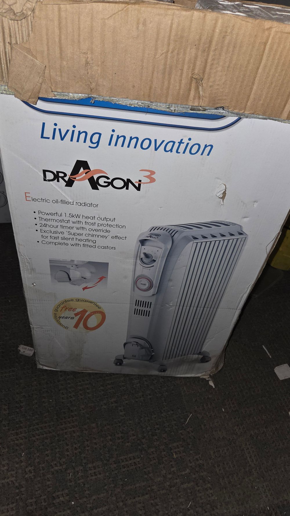 Lot 400 – De’Longhi Dragon 3 Electric Oil-Filled Radiator
