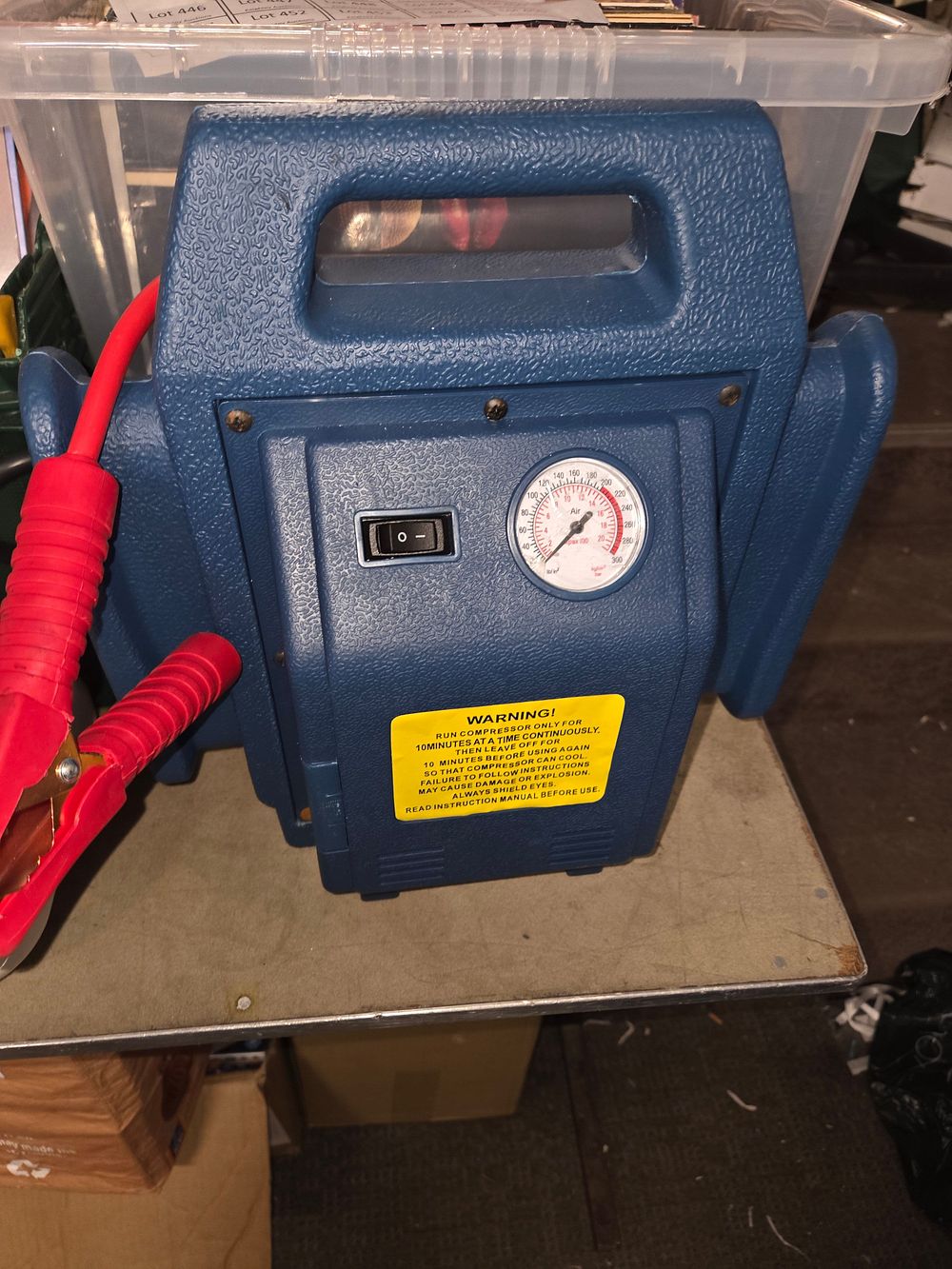 Lot 442 – Portable Jump Starter and Air Compressor Power Pack