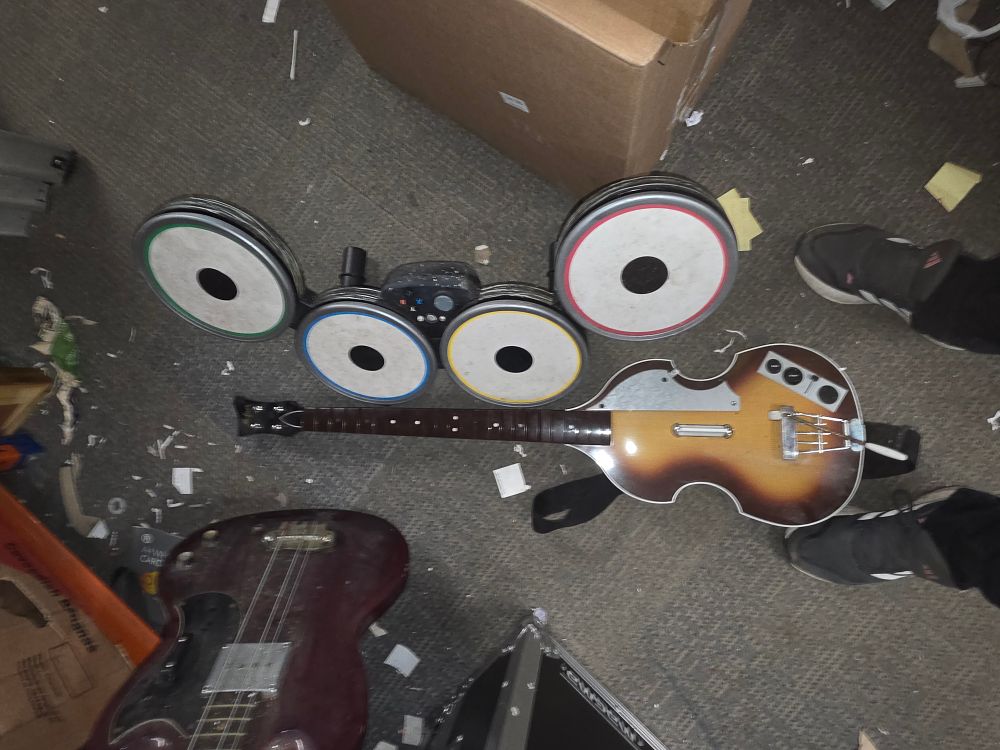 Lot 470 – Rock Band Guitar and Drums