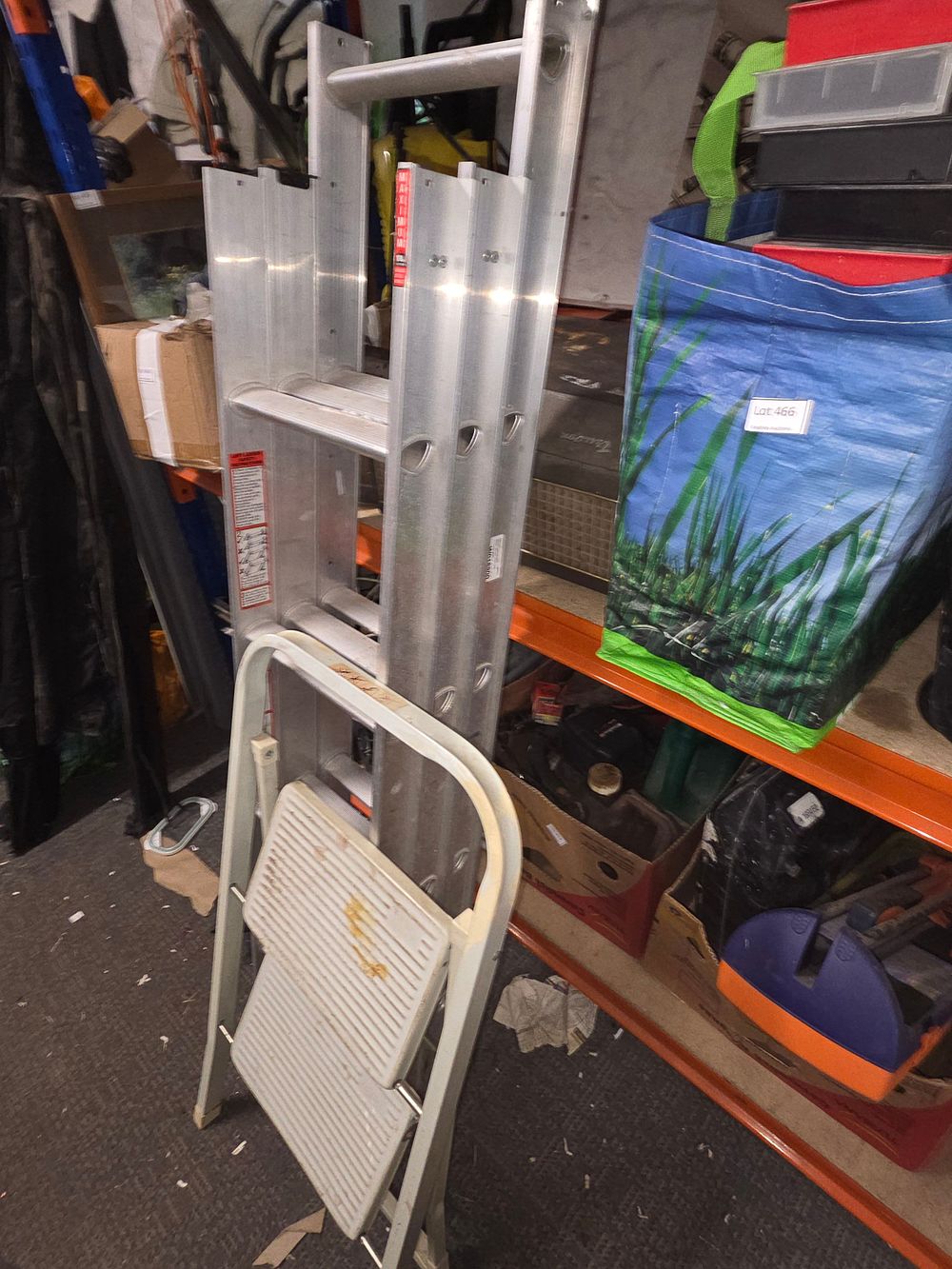 Lot 473 – Loft Ladder and Step Ladder