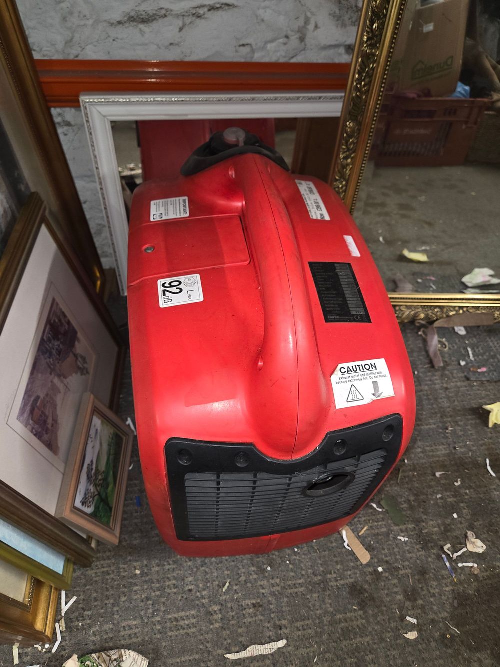 Lot 489 – Red and Black Portable Petrol Inverter Generator