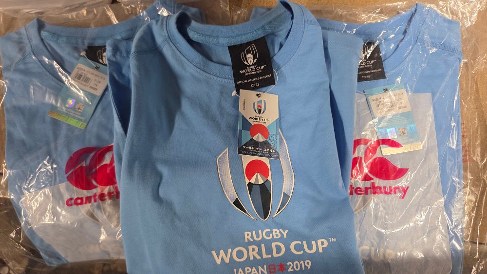 Lot 537 – Four Canterbury Rugby World Cup Japan 2019 Official T-Shirts