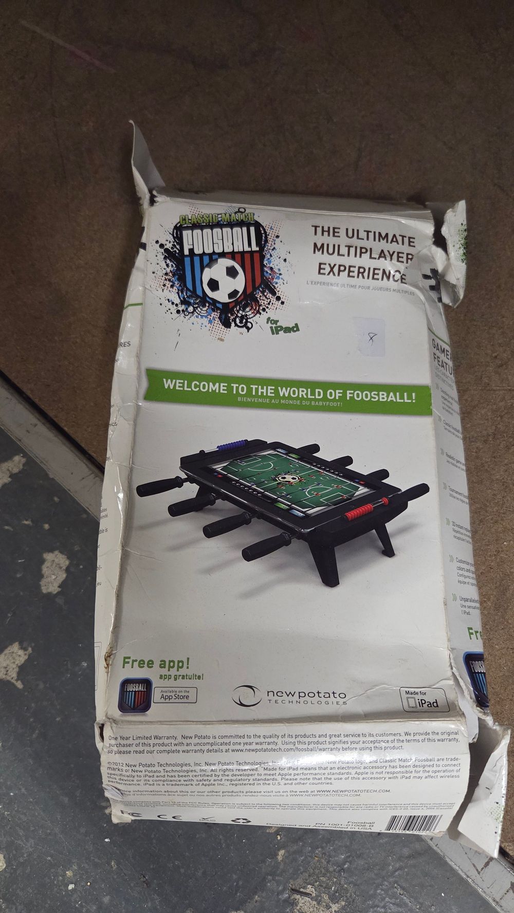 Lot 547 – New Potato Technologies Classic Match Foosball Accessory for iPad