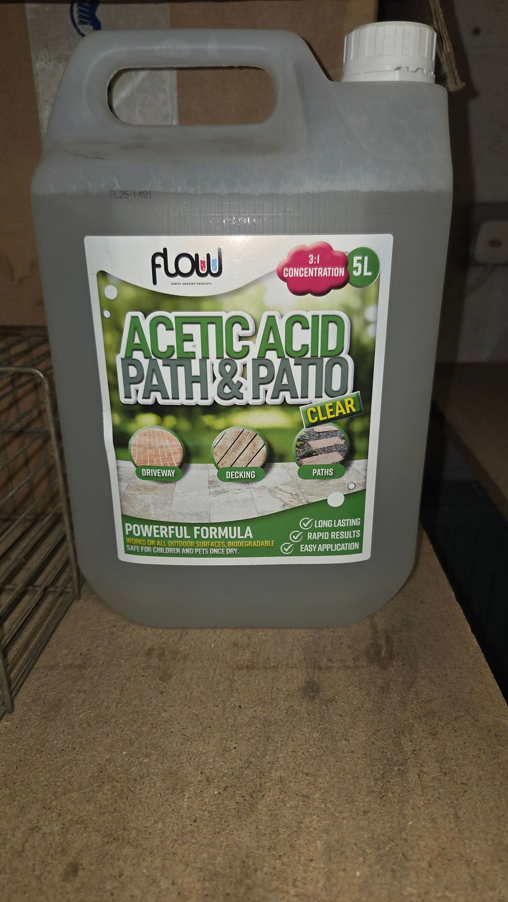 Lot 574 – Flow 5 Litre Acetic Acid Path and Patio Cleaner Concentrate