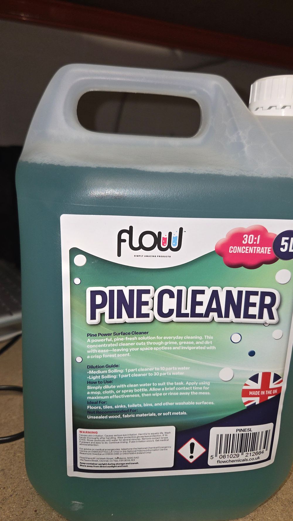 Lot 575 – Flow Pine Power Surface Cleaner 5 Litre Concentrate