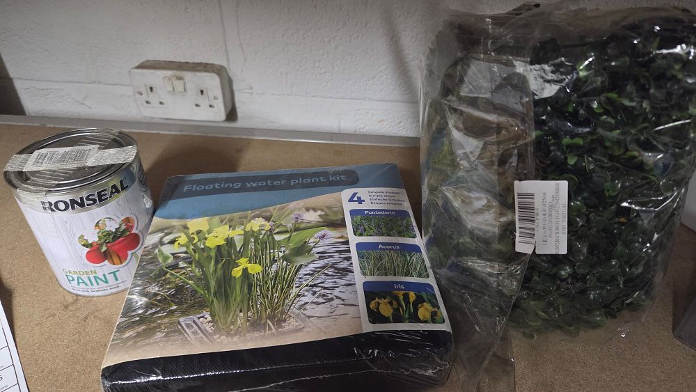 Lot 581 – A Trio of Gardening Supplies Including Floating Pond Plant Kit