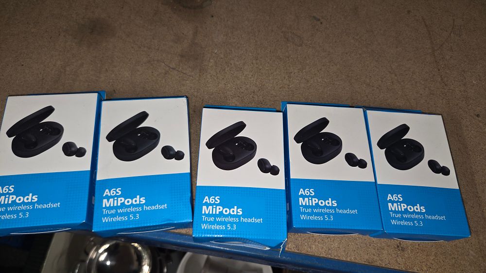 Lot 582 – Five A6S MiPods True Wireless Headsets
