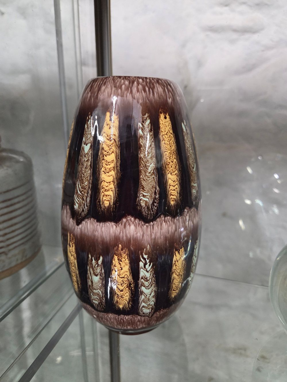Lot 613 – West German Pottery Drip Glaze Ceramic Vase