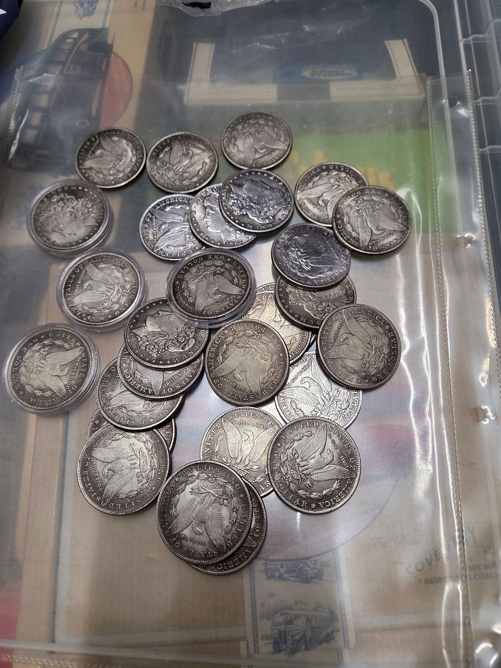 Lot 619 – A Collection of United States Morgan Silver Dollar Replica Coins