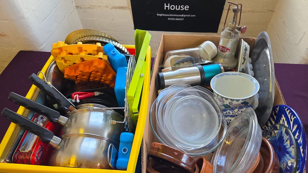 Lot 151 – Two Boxes of Kitchenware and Household Items