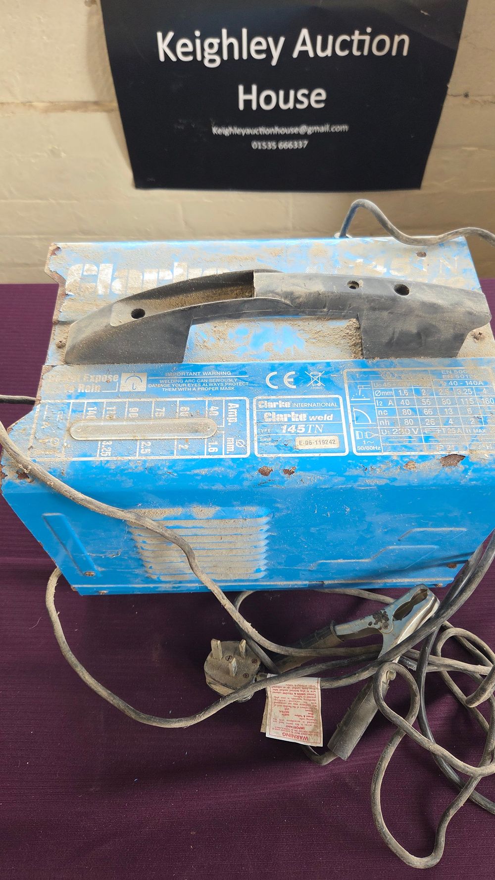 Lot 198 – Clarke Weld 145TN Arc Welder Powers on