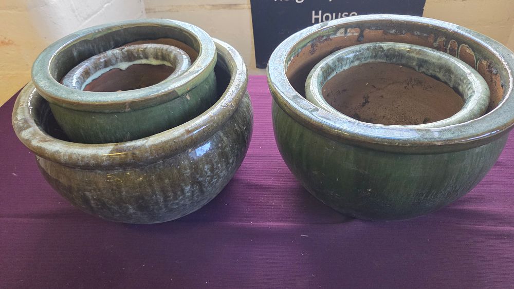 Lot 330 – Five Glazed Garden Planters