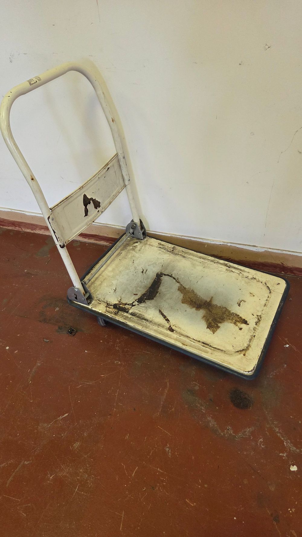 Lot 349 – Vintage Industrial Folding Platform Trolley