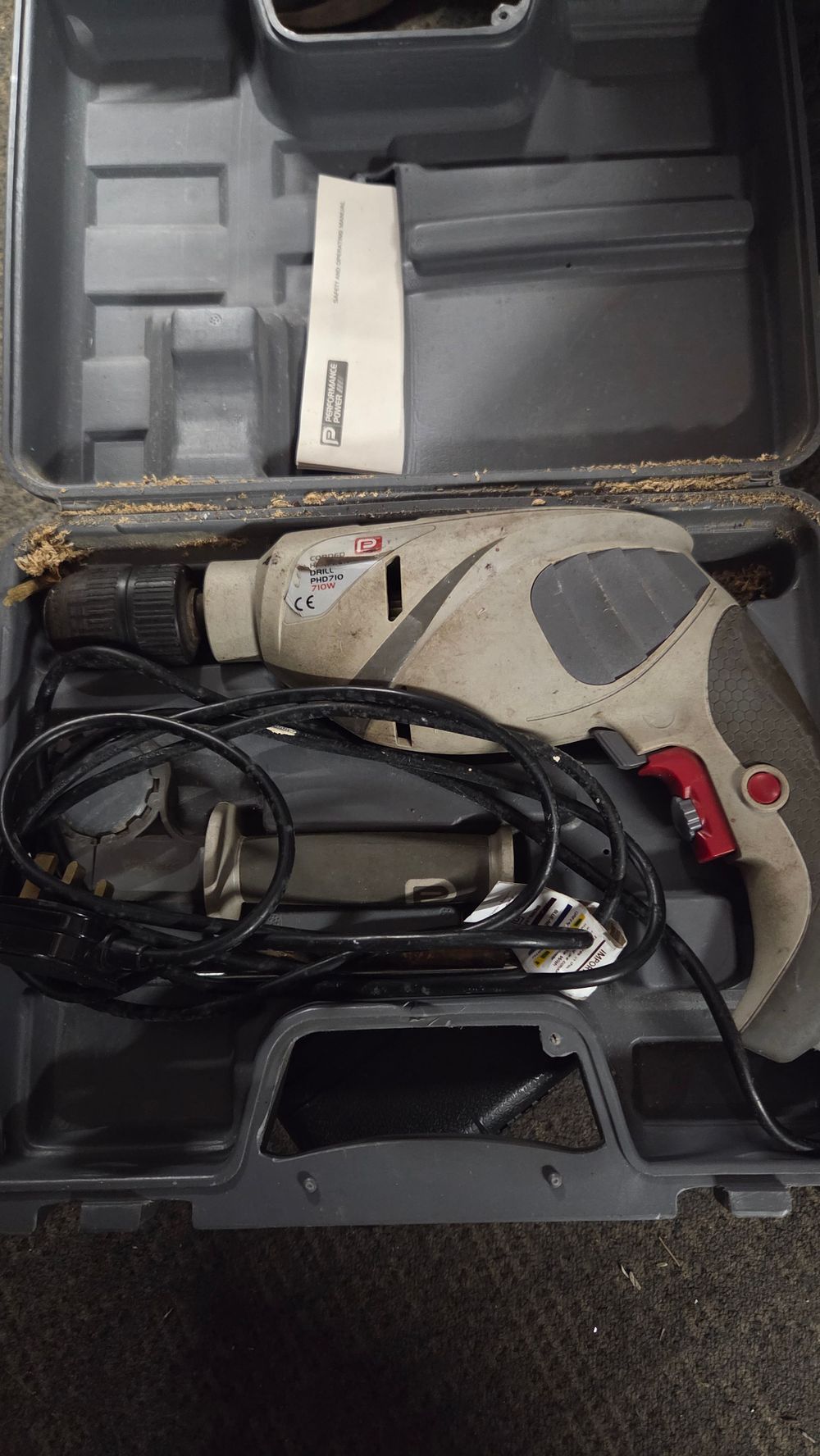Lot 356 – Performance Power PHD710 710W Corded Hammer Drill in Case