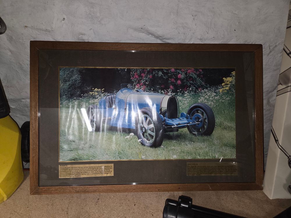 Lot 361 – Framed Photograph of a 1924 Bugatti Type 35