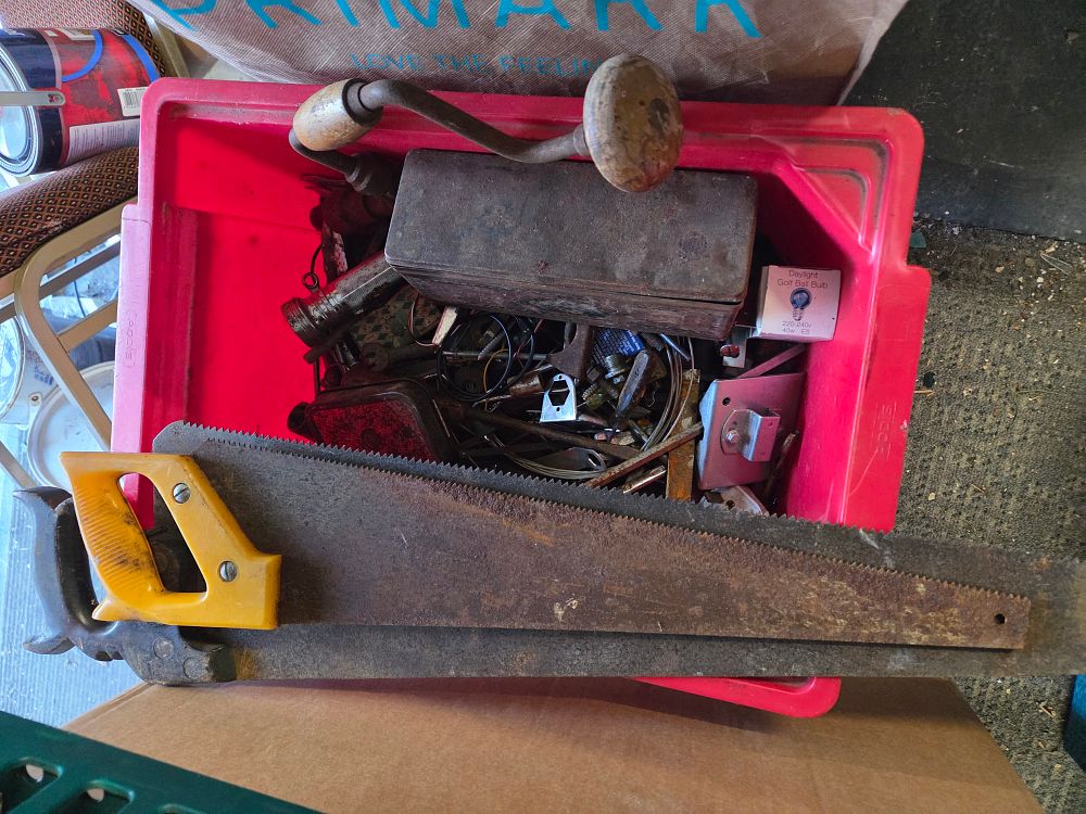 Lot 378 – An Assortment of Vintage Hand Tools and Workshop Sundries