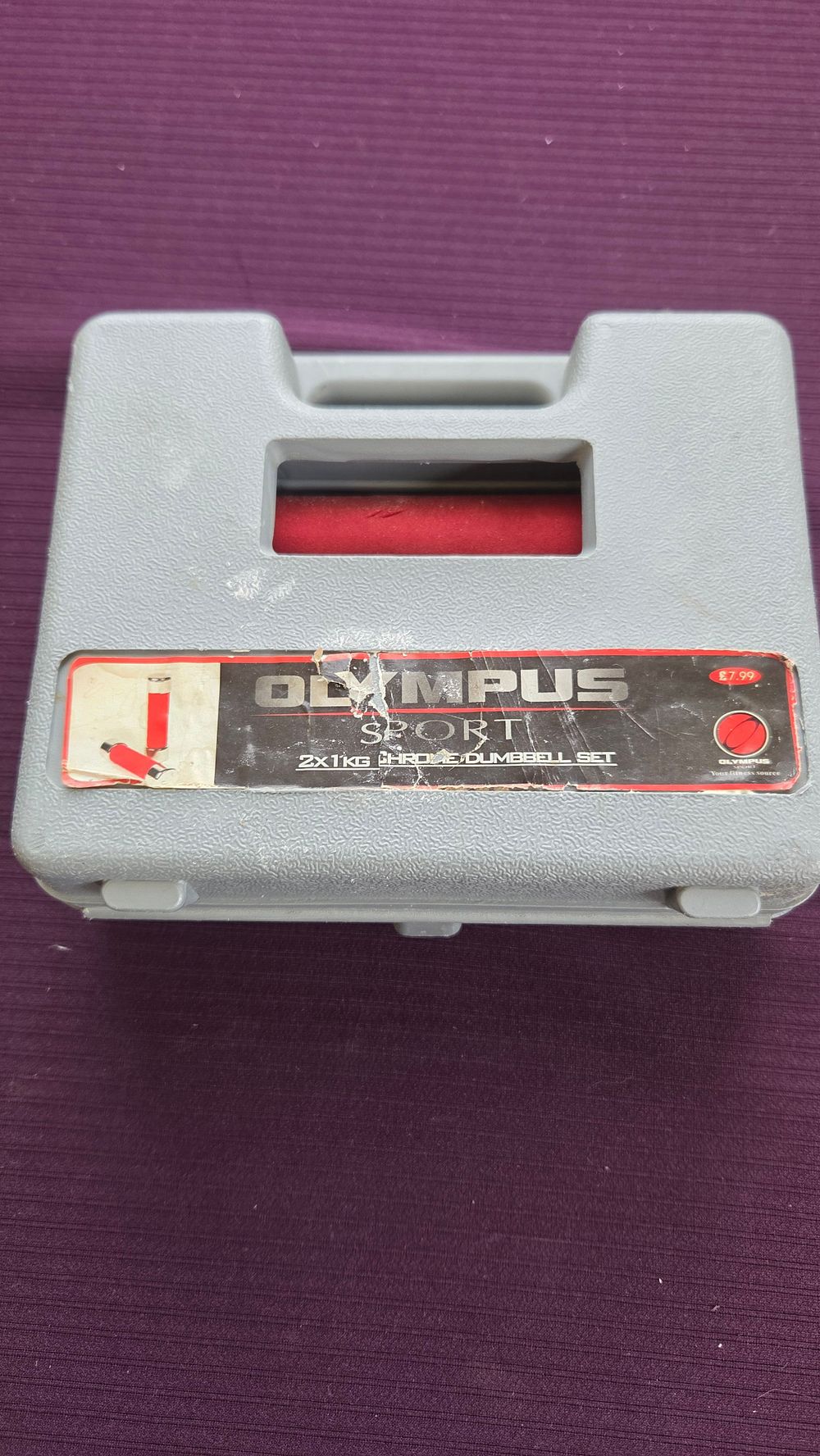 Lot 190 – Olympus Sport, 2 x 1kg Chrome Dumbbell Set, Fitness Equipment
