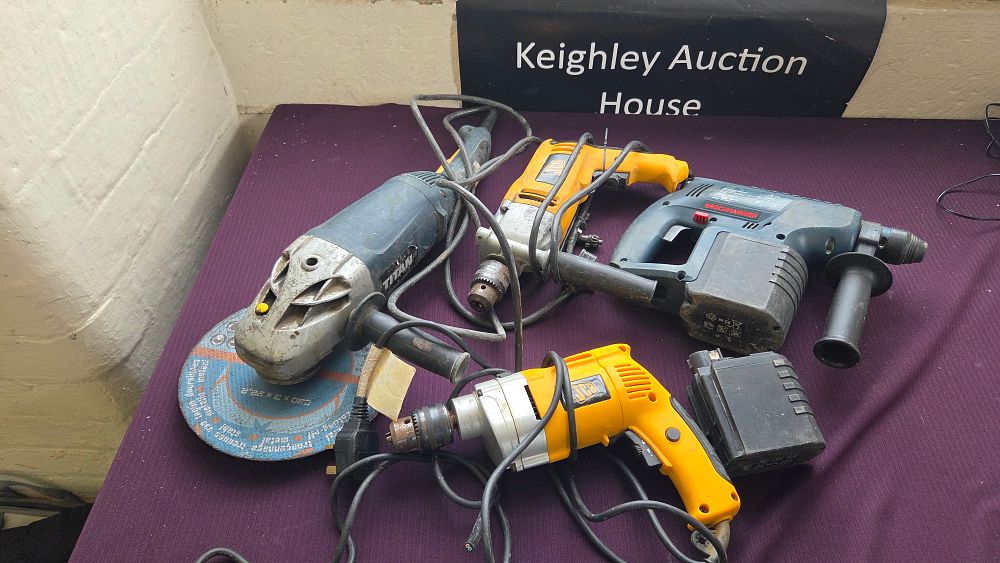 Lot 253 – Four Professional Power Tools including Bosch, JCB, and Titan
