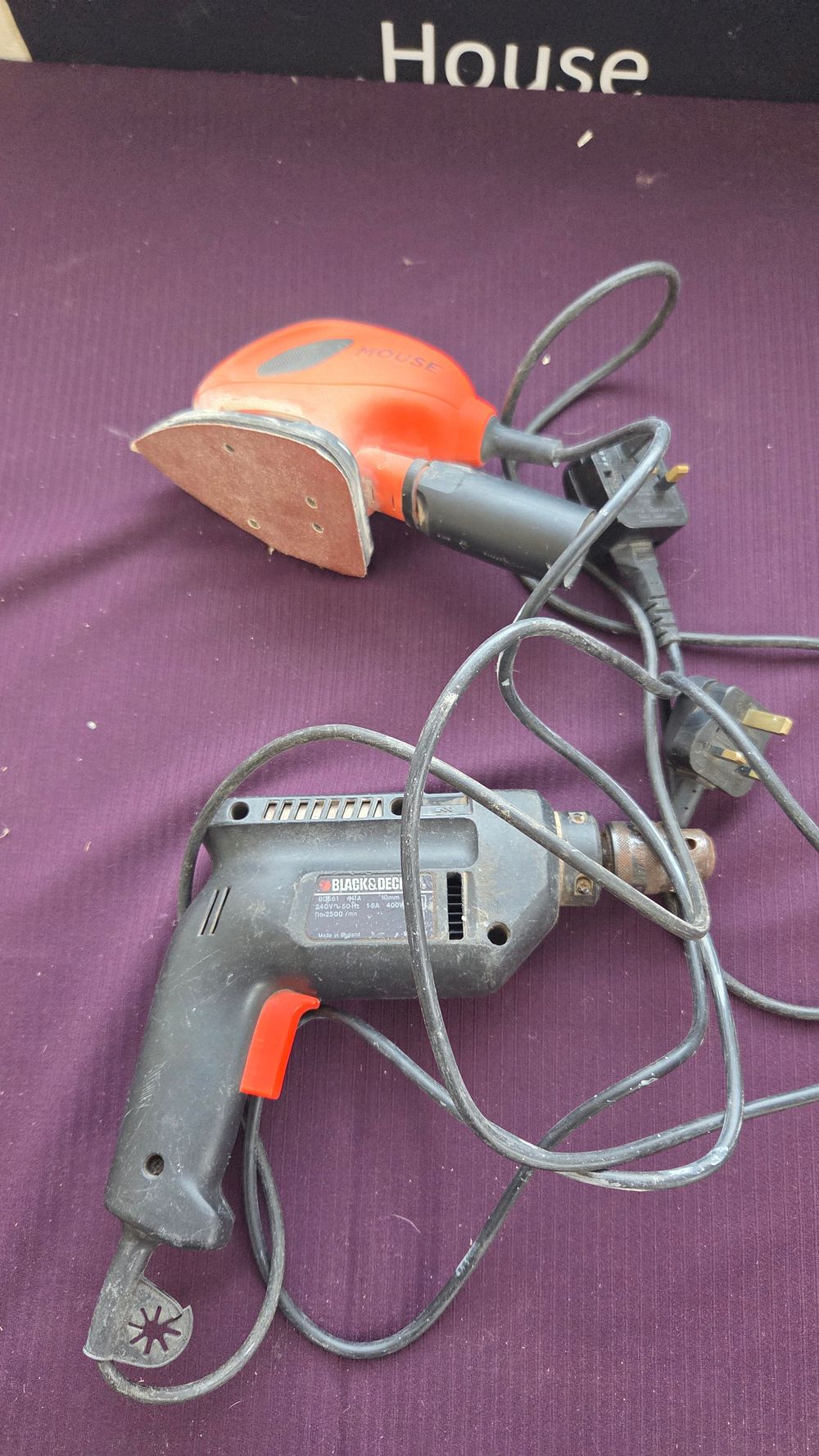 Lot 291 – Two Black and Decker Corded Electric Power Tools powers on