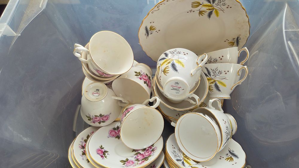 Lot 303 – A Collection of Queen Anne and Colclough Stardust Pattern Bone China Tea Wares