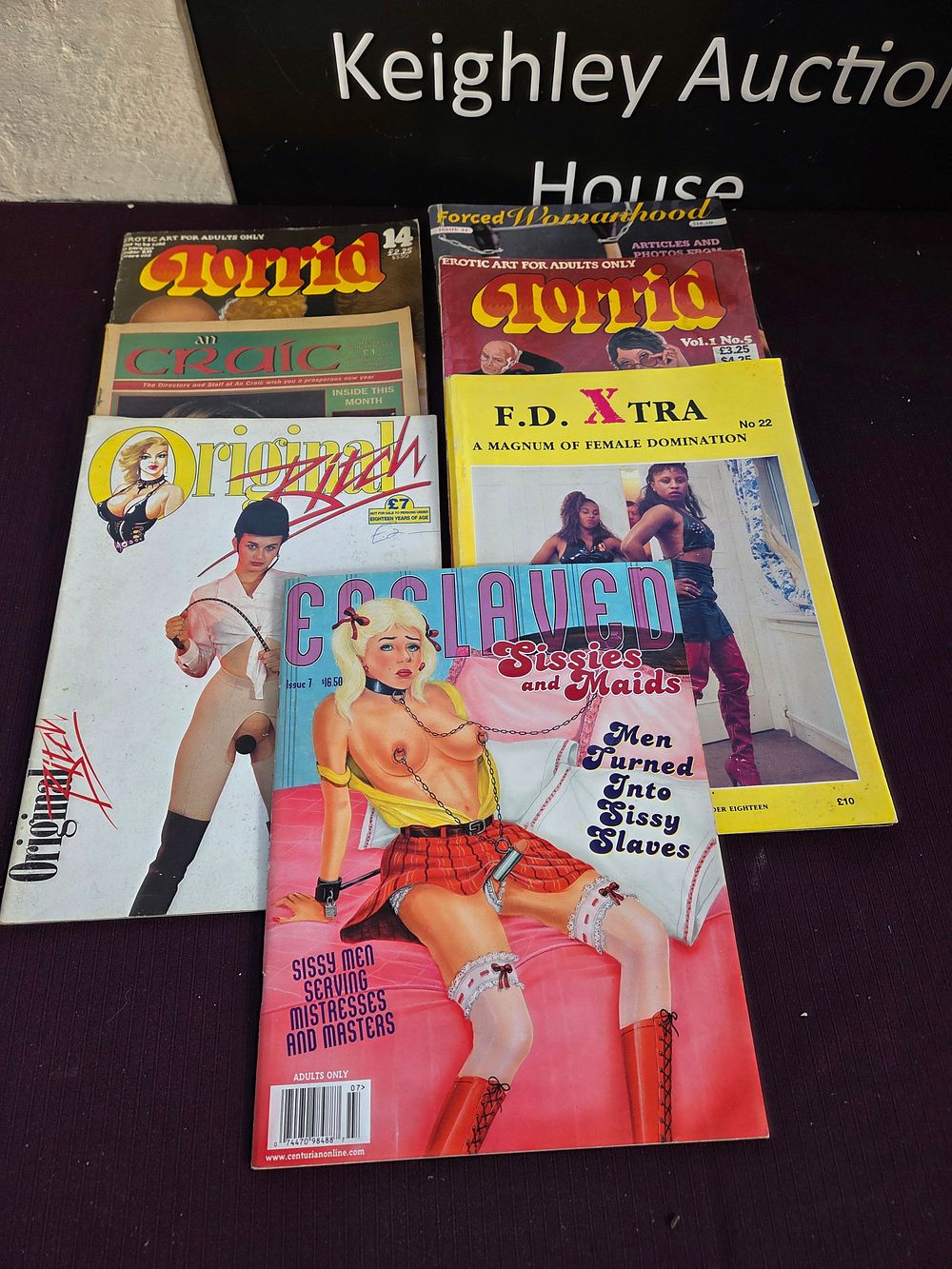 Lot 305 – A Collection of Six Vintage Adult Fetish and Erotic Interest Magazines