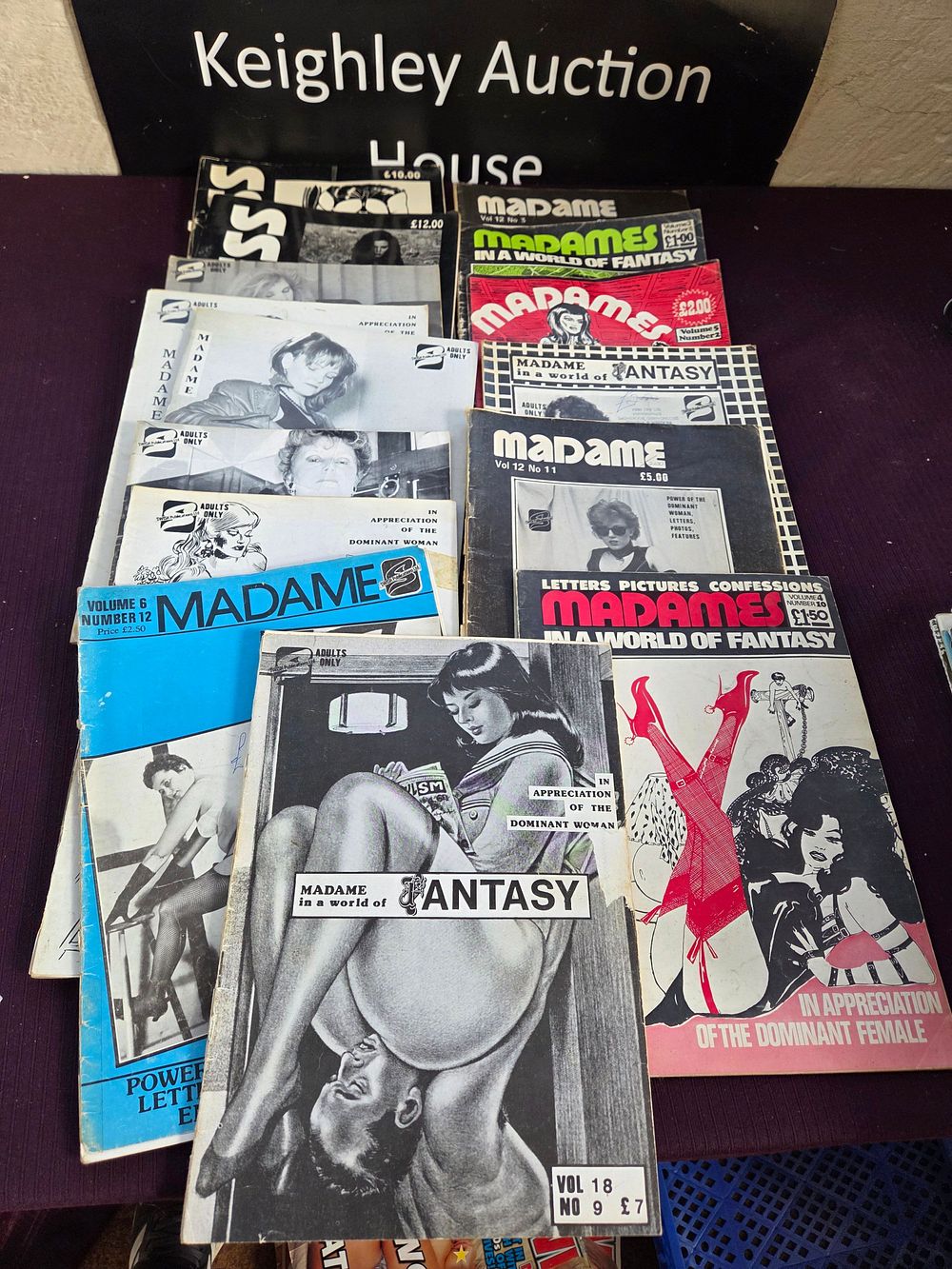 Lot 309 – A Collection of approximately 13 Vintage Madame and Madame in a World of Fantasy Fetish Magazines