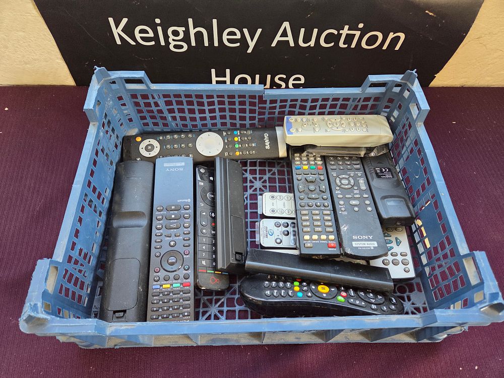 Lot 337 – A Collection of Assorted Remote Controls including Sony, Sanyo, and Virgin Media