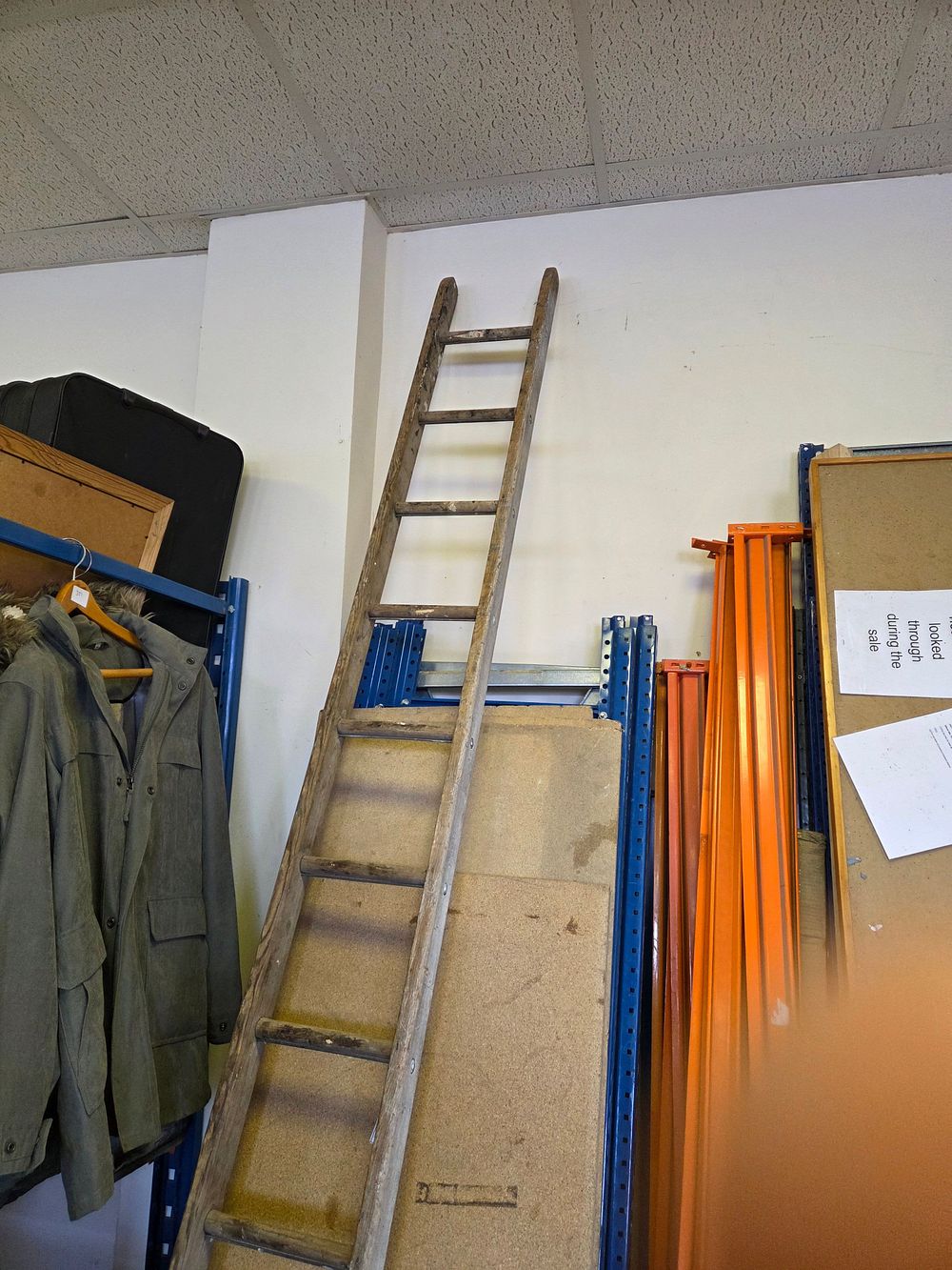 Lot 376 – A Vintage Wooden Ladder