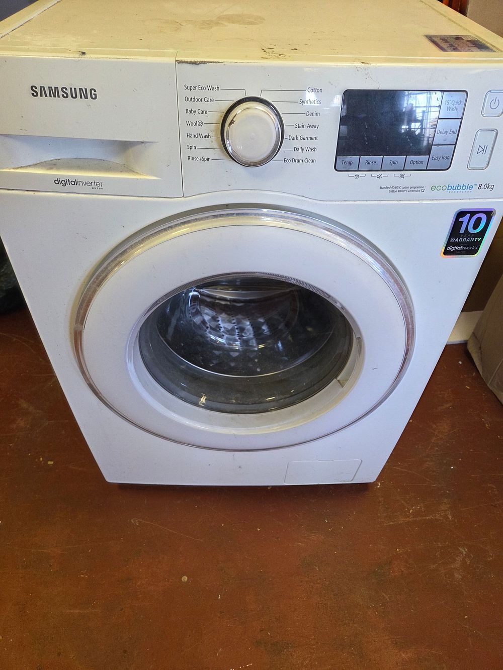 Lot 377 – Samsung Ecobubble 8.0kg Washing Machine in Working Order