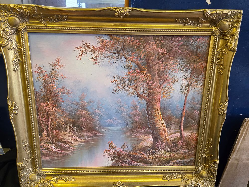 Lot 174 – I. Cafieri, River Landscape, Oil on Board