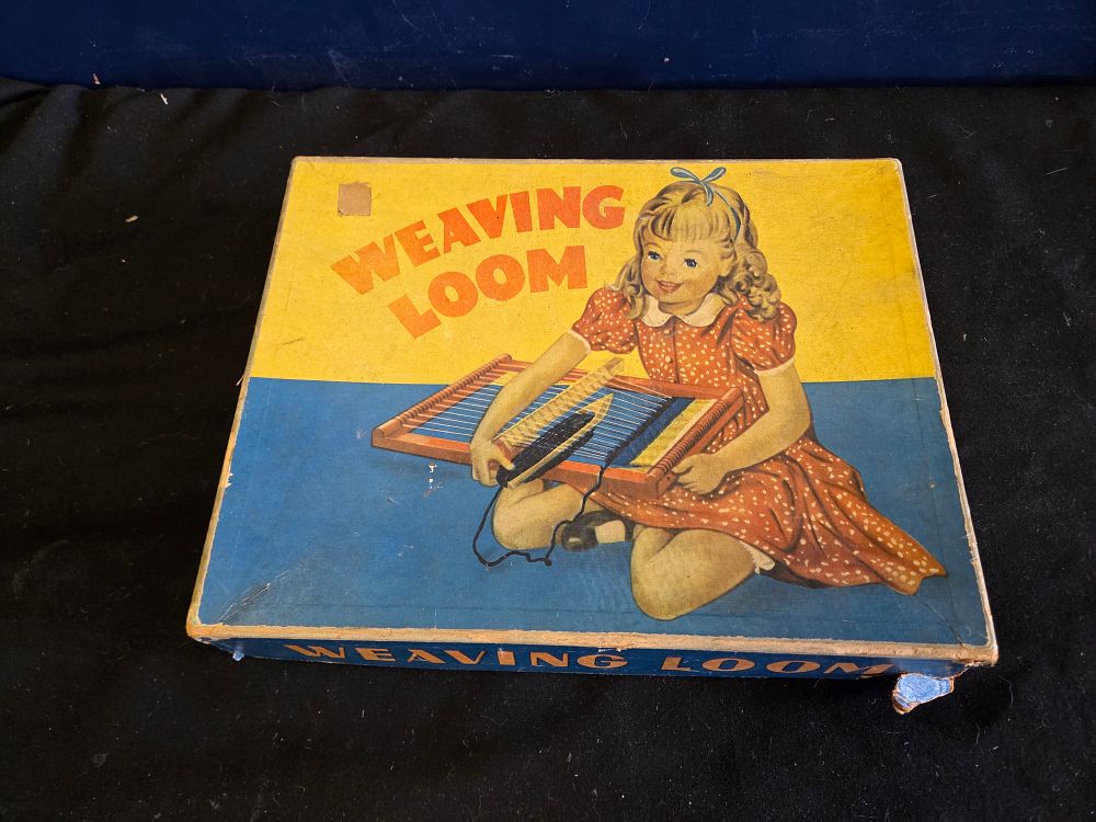Lot 176 – A Vintage Toy Weaving Loom with Original Box and Instructions