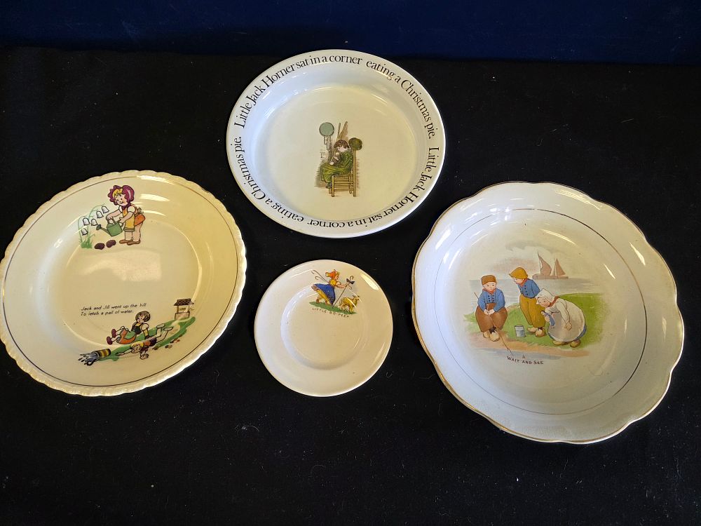 Lot 197 – A Collection of Four British Nursery-Themed Ceramic Tableware Pieces