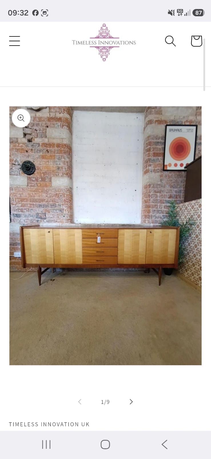 Lot 230 – Mid-century Modern Teak and Parquetry Sideboard