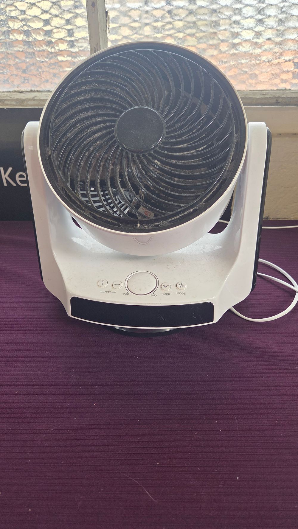 Lot 166 – Oscillating Air Circulator Desk Fan with LCD Display working order