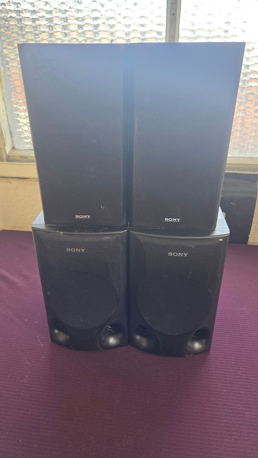 Lot 213 – Four Sony Audio Speakers including SS-M33 and SS-H Series Models
