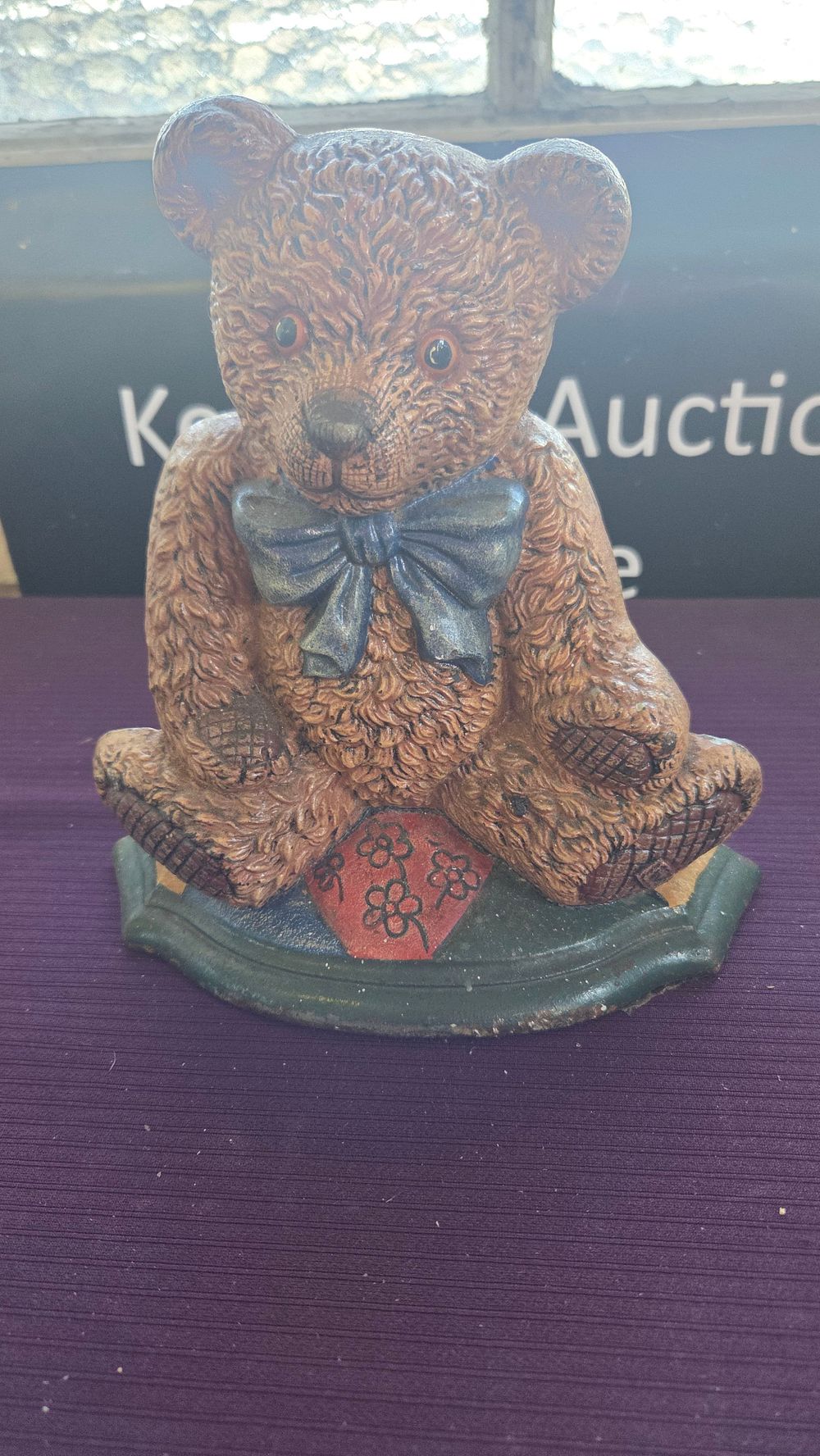 Lot 229 – Mid-20th Century Painted Cast Iron Teddy Bear Doorstop
