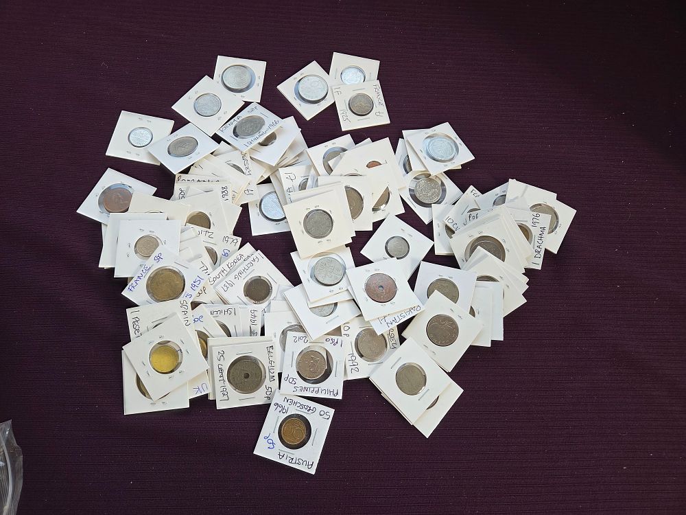 Lot 604 – A Collection of World Coins Including AT, PH, BE, KE, FR, and GR Issues