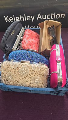 A Collection of Evening Clutch Bags and Fashion Accessories Including Cocopup London